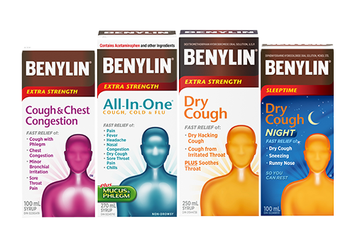 A group of Benylin products