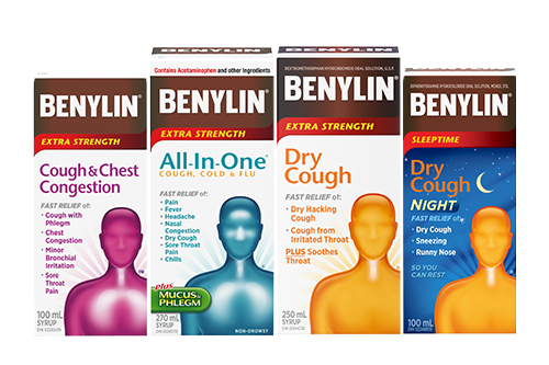 A group of Benylin products