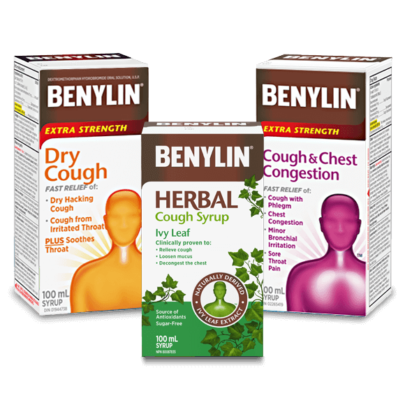 Three BENYLIN® cough syrup products