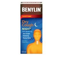Benylin Sleeptime Dry Cough for Night syrup, 100mL. Relief of: dry couch so you can rest.